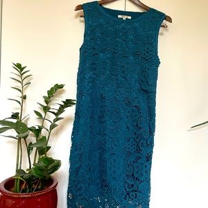 Blue lace dress